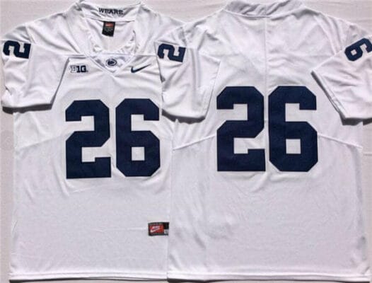 Penn State Saquon Barkley Jersey #26 College Football Game White No Name
