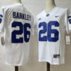 Penn State Saquon Barkley Jersey #26 College Football Game White With Name