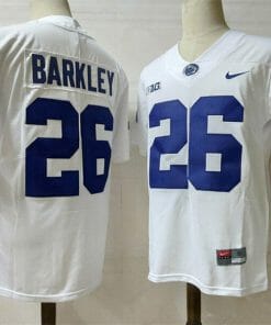 Penn State Saquon Barkley Jersey #26 College Football Game White With Name