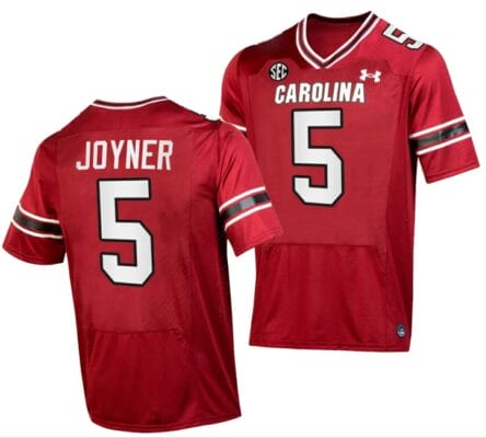 South Carolina Gamecocks Dakereon Joyner Jersey #5 College Football Stitched Garnet 2023