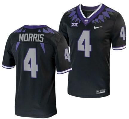 TCU Horned Frogs Chandler Morris Jersey Alternate College Football Black Replica #4