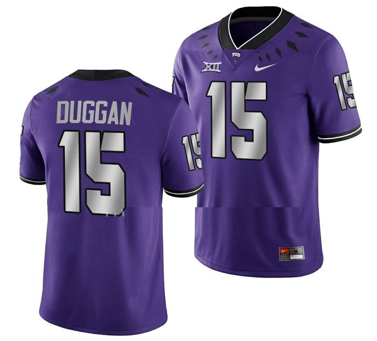 TCU Horned Frogs Max Duggan Jersey Untouchable College Football Game Purple #15 10 TCU Horned Frogs Max Duggan Jersey Untouchable College Football Game Purple #15