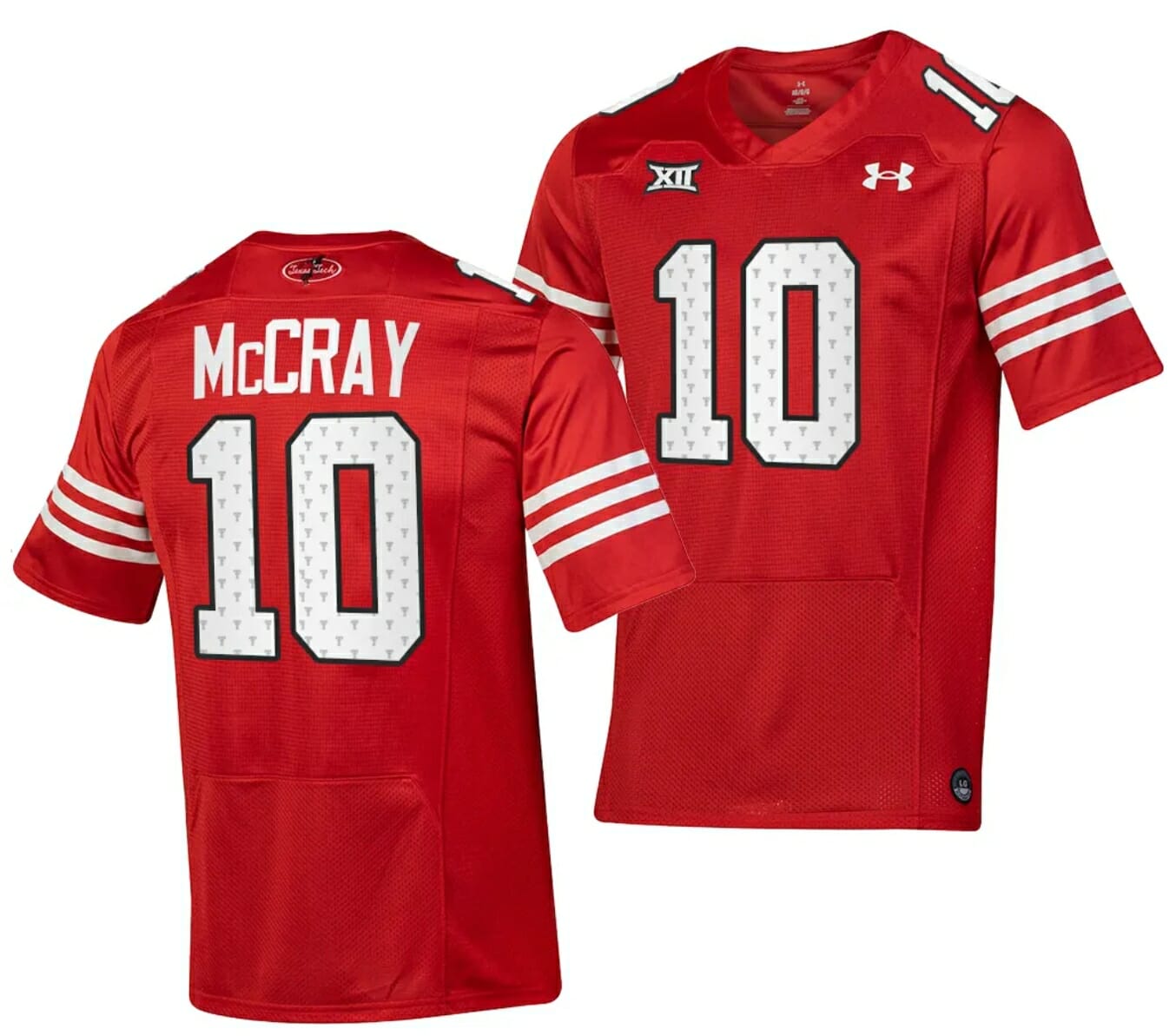 Texas Tech Red Raiders Drae McCray Jersey #10 College Football Throwback Stitched Red 1 Texas Tech Red Raiders Drae McCray Jersey #10 College Football Throwback Stitched Red