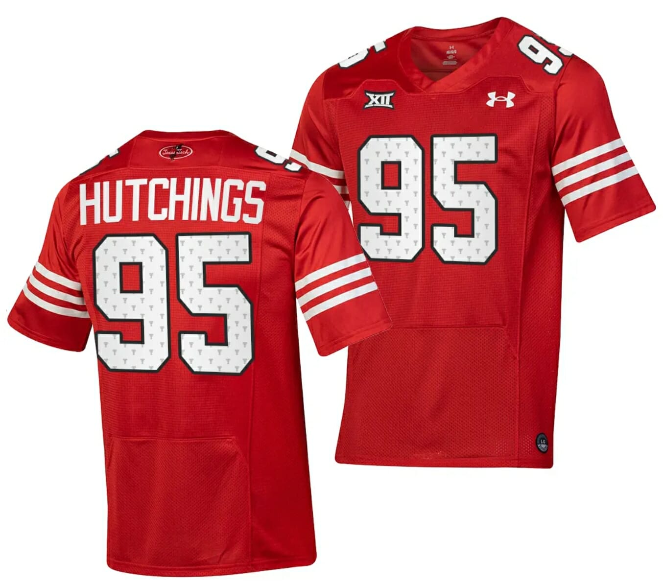 Texas Tech Red Raiders Jaylon Hutchings Jersey #95 College Football Throwback Stitched Red 1 Texas Tech Red Raiders Jaylon Hutchings Jersey #95 College Football Throwback Stitched Red