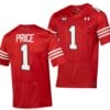 Texas Tech Red Raiders Myles Price Jersey #1 College Football Throwback Stitched Red