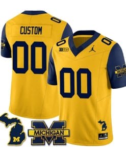 Custom Michigan Wolverines Jersey Special Name and Number College Football 2023 Stitched Navy Sleeves