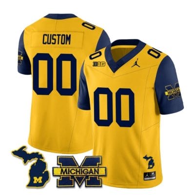 Custom Michigan Wolverines Jersey Special Name and Number College Football 2023 Stitched Navy Sleeves 8 Custom Michigan Wolverines Jersey Special Name and Number College Football 2023 Stitched Navy Sleeves