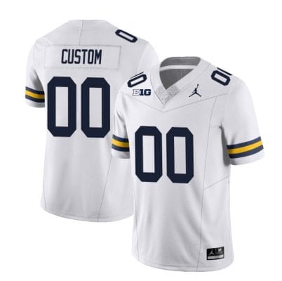 Custom Michigan Wolverines Jersey Special Name and Number College Football 2023 Stitched White 8 Custom Michigan Wolverines Jersey Special Name and Number College Football 2023 Stitched White
