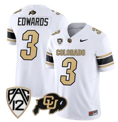 Colorado Buffaloes Dylan Edwards Jersey #3 Vapor College Football All Stitched White 8 Colorado Buffaloes Dylan Edwards Jersey #3 Vapor College Football All Stitched White