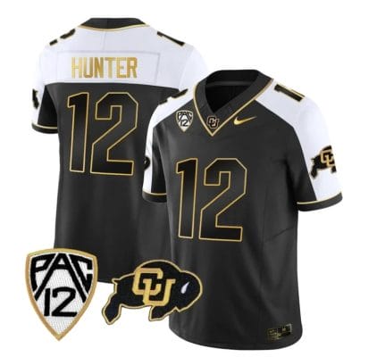Colorado Buffaloes Travis Hunter Jersey #12 Vapor Gold Limited All Stitched Alternate