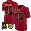 Custom Alabama Jersey Name and Number Gold Vapor Limited Alabama Map Black Red All Stitched