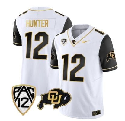 Colorado Buffaloes Travis Hunter Jersey #12 Vapor Gold Limited All Stitched Black Sleeves 8 Colorado Buffaloes Travis Hunter Jersey #12 Vapor Gold Limited All Stitched Black Sleeves