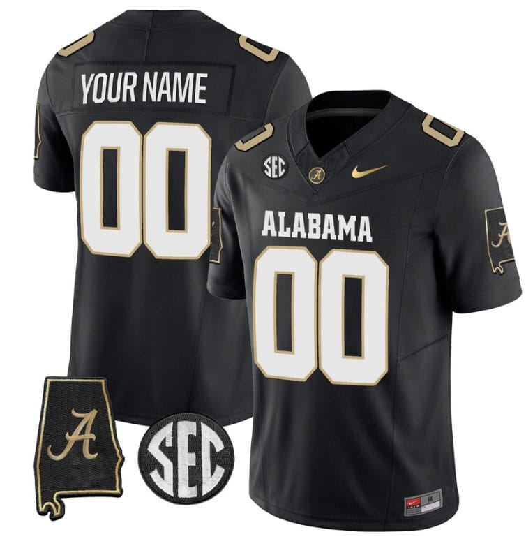 Custom Alabama Jersey Name and Number Vapor Limited Alabama Map V2 Black All Stitched 1 Custom Alabama Jersey Name and Number Vapor Limited Alabama Map V2 Black All Stitched