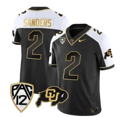 Colorado Buffaloes Shedeur Sanders Jersey #2 Vapor Gold Limited All Stitched Alternate 8 Colorado Buffaloes Shedeur Sanders Jersey #2 Vapor Gold Limited All Stitched Alternate