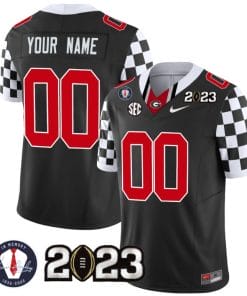 Custom Georgia Bulldogs Jersey Name and Number Football 2023 Vince Dooley Patch Black Limited All Stitched