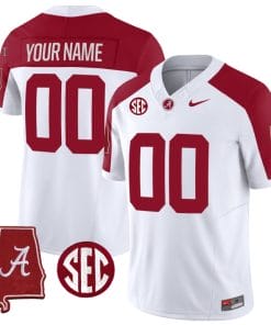 Custom Alabama Jersey Name and Number Vapor Limited Alabama Map Inverted All Stitched
