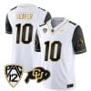 Colorado Buffaloes Xavier Weaver Jersey #10 Vapor Gold Limited All Stitched Black Sleeves