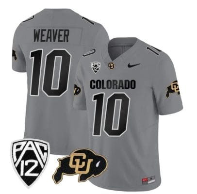 Colorado Buffaloes Xavier Weaver Jersey #10 Vapor Limited College Football All Stitched Gray