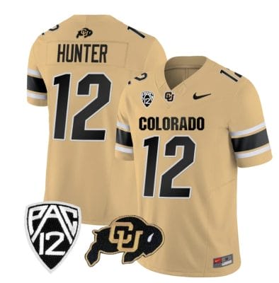 Colorado Buffaloes Travis Hunter Jersey #12 Vapor College Football All Stitched Gold 8 Colorado Buffaloes Travis Hunter Jersey #12 Vapor College Football All Stitched Gold