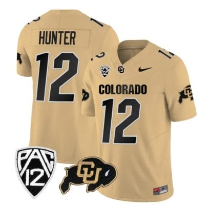 Colorado Buffaloes Travis Hunter Jersey #12 Vapor Limited College Football All Stitched Gold 8 Colorado Buffaloes Travis Hunter Jersey #12 Vapor Limited College Football All Stitched Gold
