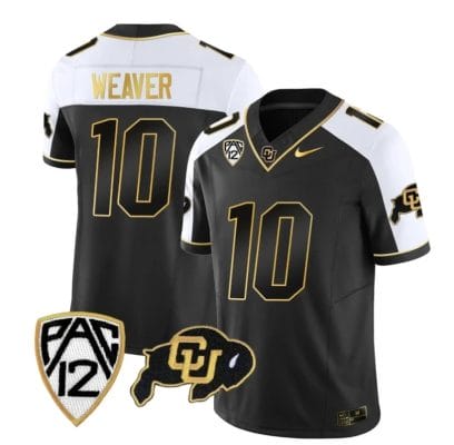 Colorado Buffaloes Xavier Weaver Jersey #10 Vapor Gold Limited All Stitched Alternate 8 Colorado Buffaloes Xavier Weaver Jersey #10 Vapor Gold Limited All Stitched Alternate