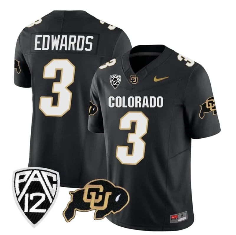 Colorado Buffaloes Dylan Edwards Jersey #3 Vapor Limited College Football All Stitched Black 1 Colorado Buffaloes Dylan Edwards Jersey #3 Vapor Limited College Football All Stitched Black