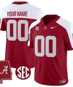 Custom Alabama Jersey Name and Number Vapor Limited Alabama Map Alternate All Stitched