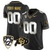 Custom Colorado Buffaloes Jersey Name and Number Vapor Limited Gold College Football All Stitched Black Limited