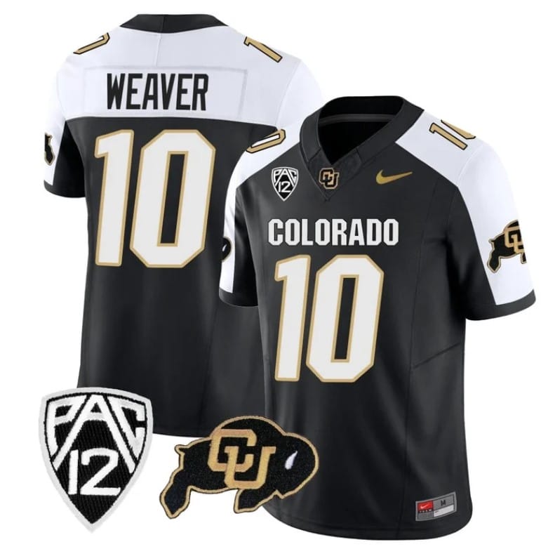 Colorado Buffaloes Xavier Weaver Jersey #10 Vapor Limited College Football All Stitched Alternate 1 Colorado Buffaloes Xavier Weaver Jersey #10 Vapor Limited College Football All Stitched Alternate