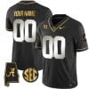 Custom Alabama Jersey Name and Number Gold Vapor Limited Alabama Map Black Limited All Stitched