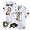 Colorado Buffaloes Shedeur Sanders Jersey #2 Vapor Limited College Football All Stitched White