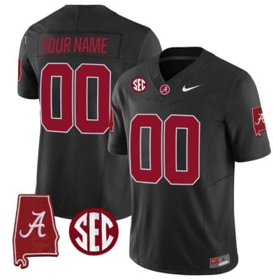 Custom Alabama Jersey Name and Number Vapor Limited Alabama Map Black All Stitched 8 Custom Alabama Jersey Name and Number Vapor Limited Alabama Map Black All Stitched