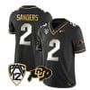 Colorado Buffaloes Shedeur Sanders Jersey #2 Vapor Gold Limited All Stitched Black Limited