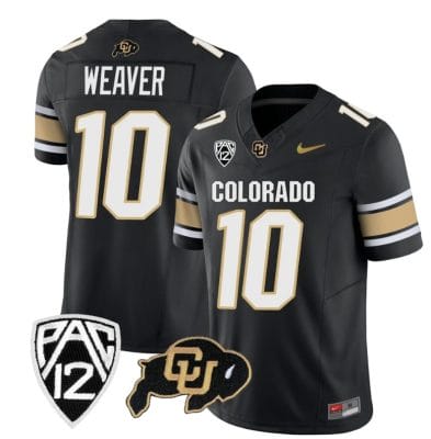 Colorado Buffaloes Xavier Weaver Jersey #10 Vapor College Football All Stitched Black 8 Colorado Buffaloes Xavier Weaver Jersey #10 Vapor College Football All Stitched Black