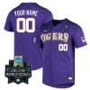 Custom Lsu Tigers Jersey Name and Number World Series 2023 College Baseball Stitched Purple