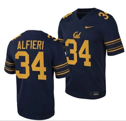 Cal Bears NIL Andy Alfieri Jersey #34 College Football Game 2023 Black 10 Cal Bears NIL Andy Alfieri Jersey #34 College Football Game 2023 Black