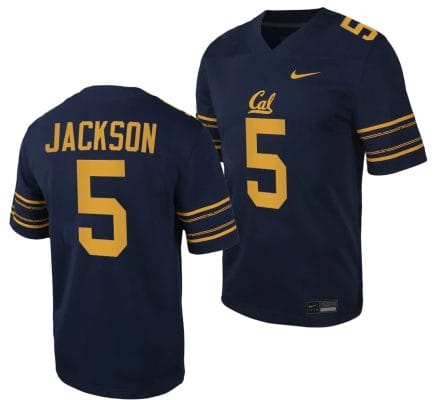 Cal Bears NIL Sam Jackson Jersey #5 College Football Game 2023 Black