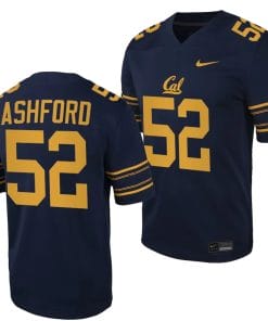 Cal Bears NIL Zurich Ashford Jersey #52 College Football Game 2023 Black