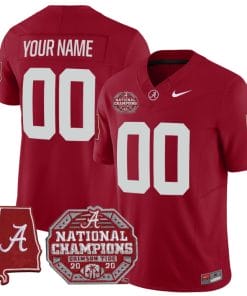 Custom Alabama Jersey Name and Number Vapor Limited Crimson All Stitched