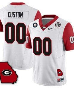Custom Georgia Bulldogs Jersey Name and Number Color Sleeve All Stitched – White