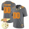 Custom Tennessee Volunteers Jersey Name and Number “Checkerboard” Gold Limited College Football Stitched – Gray