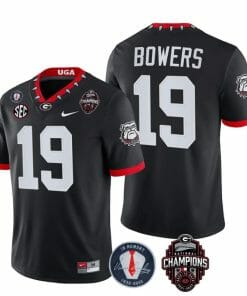 Georgia Bulldogs Brock Bowers Jersey #19 - Back To Back National Champions College Football Black