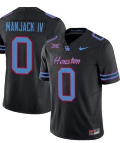 Houston Cougars Oilers Manjack IV Jersey #0 Inspired Vapor College Football 2023 All Stitched Black