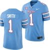 Houston Cougars Oilers Themed #1 Donovan Smith Jersey NCAA Football Blue