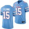 Houston Cougars Oilers Themed #15 Malik Fleming Jersey NCAA Football Blue 6 Houston Cougars Oilers Themed #15 Malik Fleming Jersey NCAA Football Blue