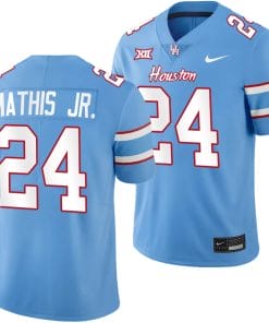 Houston Cougars Oilers Themed #24 Tony Mathis Jr Jersey NCAA Football Blue
