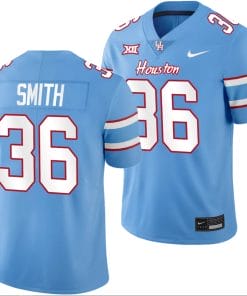 Houston Cougars Oilers Themed #36 Sherman Smith Jersey NCAA Football Blue