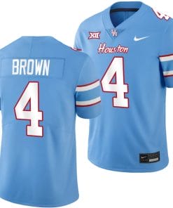 Houston Cougars Oilers Themed #4 Samuel Brown Jersey NCAA Football Blue