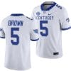 Kentucky Wildcats Anthony Brown Jersey #5 College Football Game 2023 White
