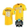 Lsu Tigers Tre Morgan Jersey #18 World Series 2023 College Baseball Stitched Yellow